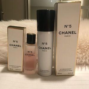 Chanel N5 hair mist and deodorant spray set